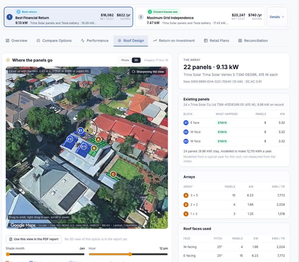 Energy Sim roof design